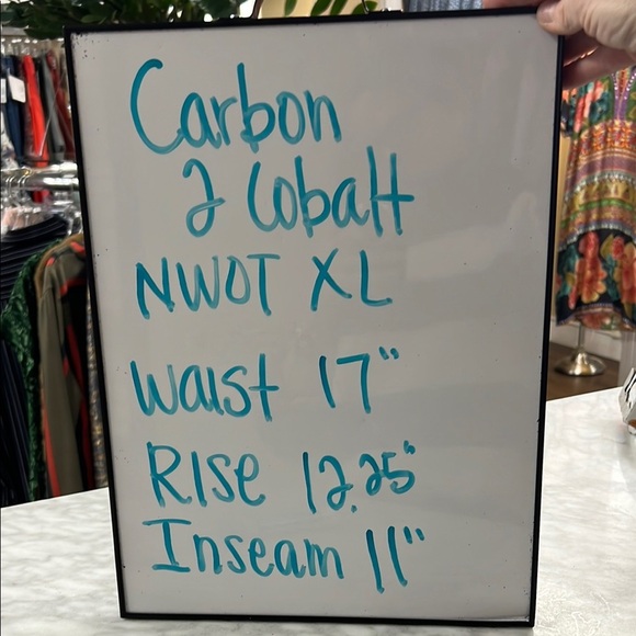 Carbon 2 Cobalt Green Cotton Blend Textured Drawstring Shorts XL 11" Inseam - Picture 7 of 11